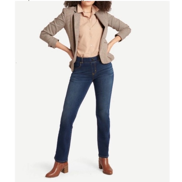 Betabrand Straight Leg Stretch Yoga Denim size Small Long - Picture 1 of 7